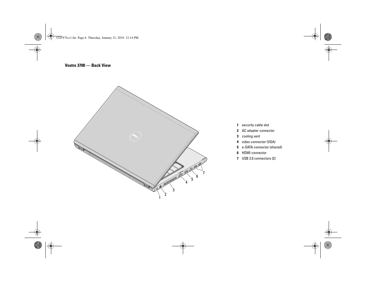 Dell Vostro 3400 (Early 2010) User Manual | Page 6 / 12