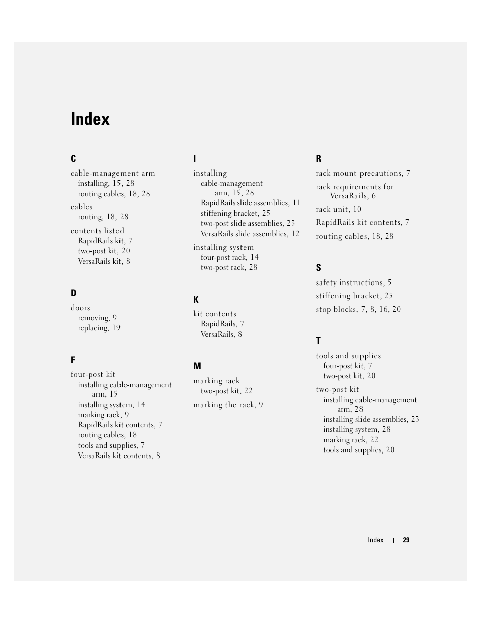 Index | Dell PowerVault 745N User Manual | Page 29 / 30