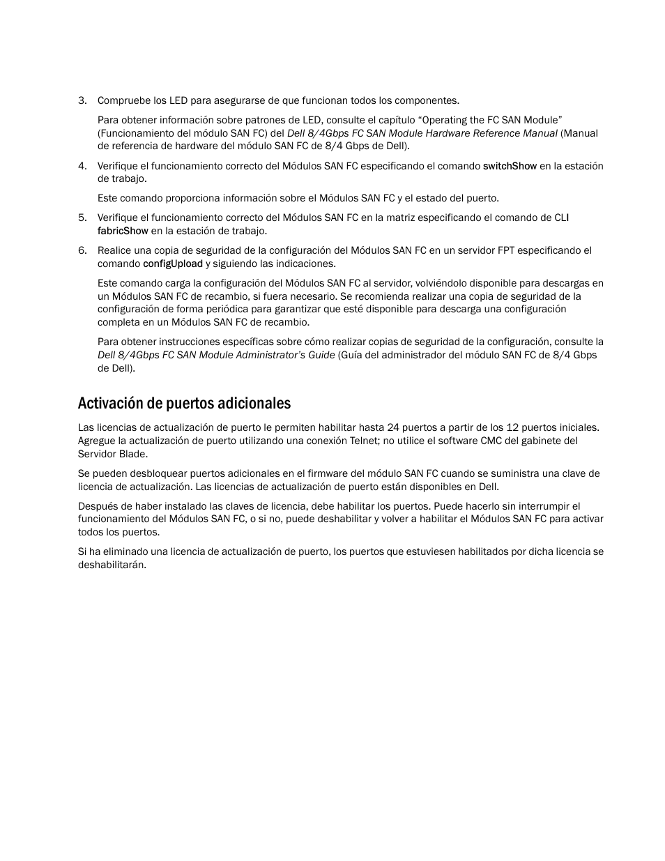 Activación de puertos adicionales | Dell POWEREDGE M1000E User Manual | Page 105 / 138