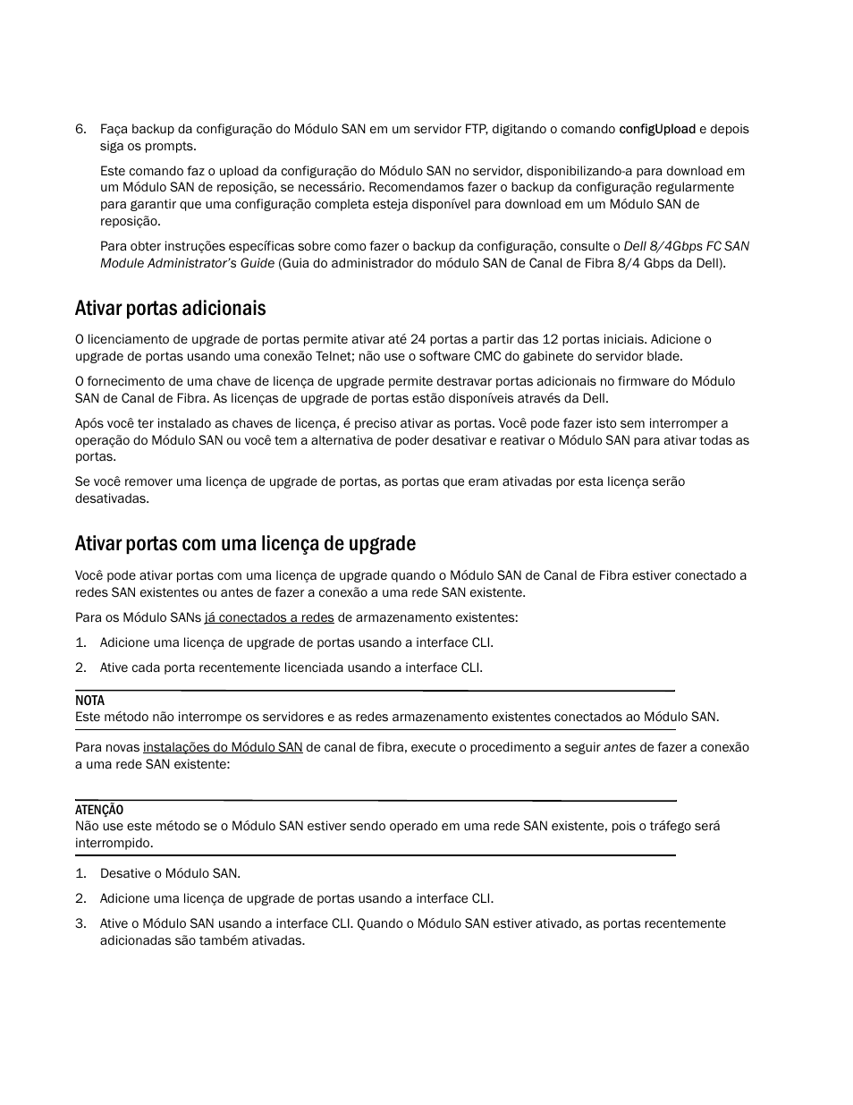 Ativar portas adicionais, Ativar portas com uma licença de upgrade | Dell POWEREDGE M1000E User Manual | Page 94 / 138