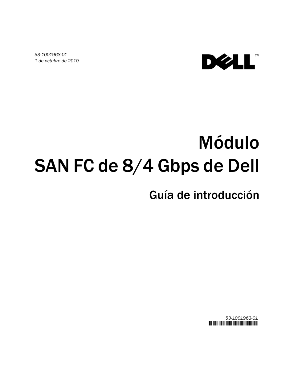 Módulo san fc de 8/4 gbps de dell, Guía de introducción | Dell POWEREDGE M1000E User Manual | Page 97 / 138