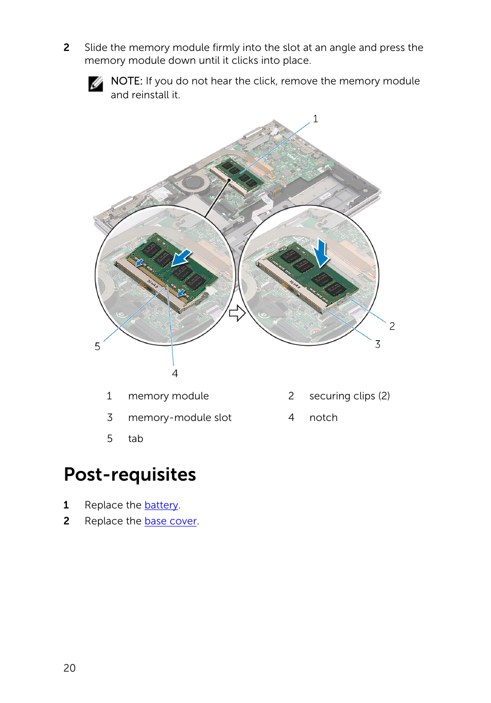 Post-requisites | Dell Inspiron 11 3148 User Manual | Page 20 / 82