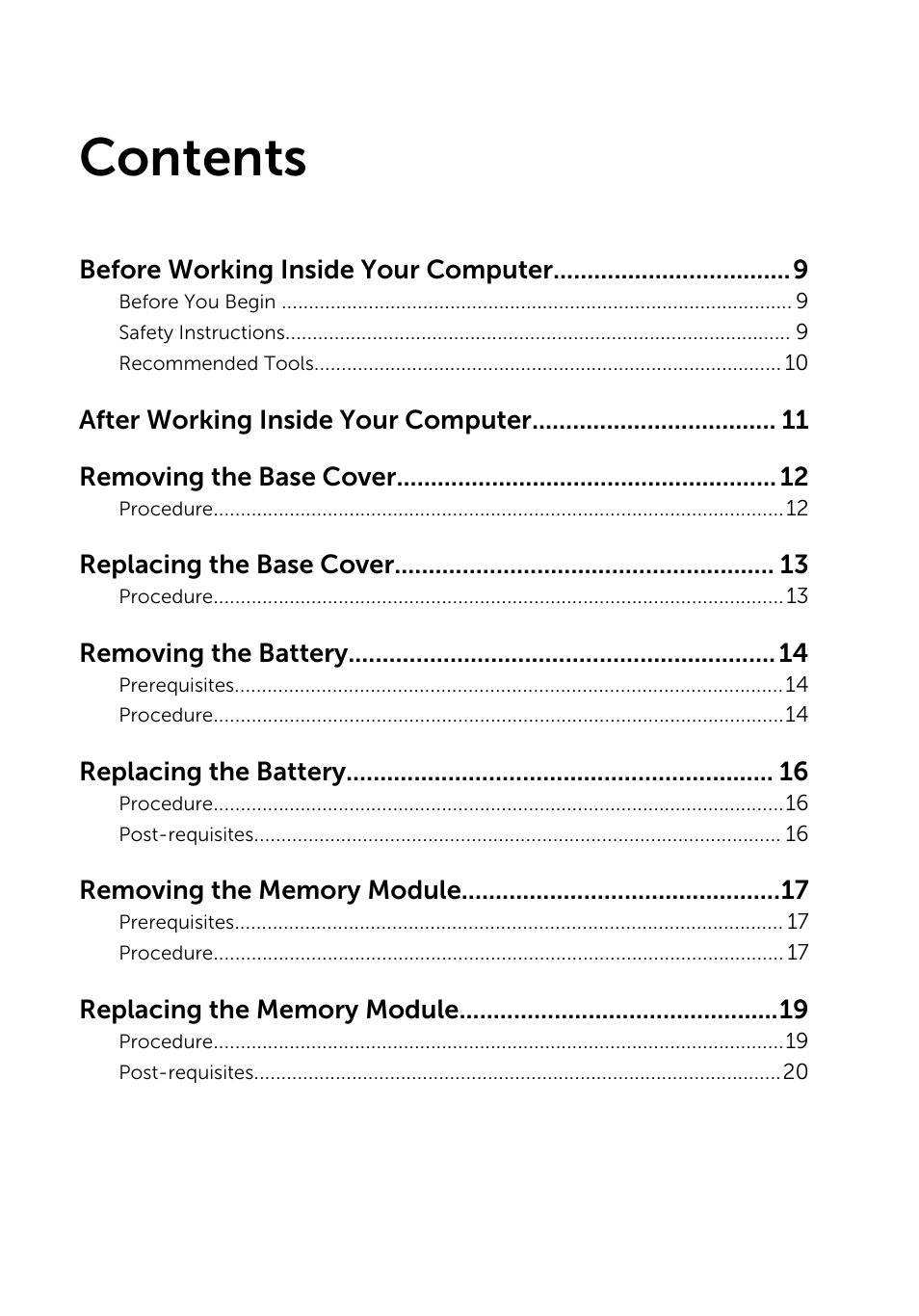 Dell Inspiron 11 3148 User Manual | Page 3 / 82