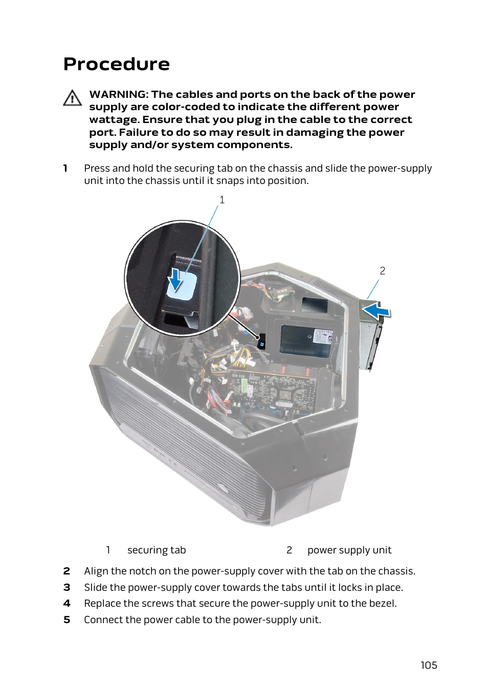Procedure | Dell Alienware Area 51 R2 (Late 2014) User Manual | Page 105 / 133