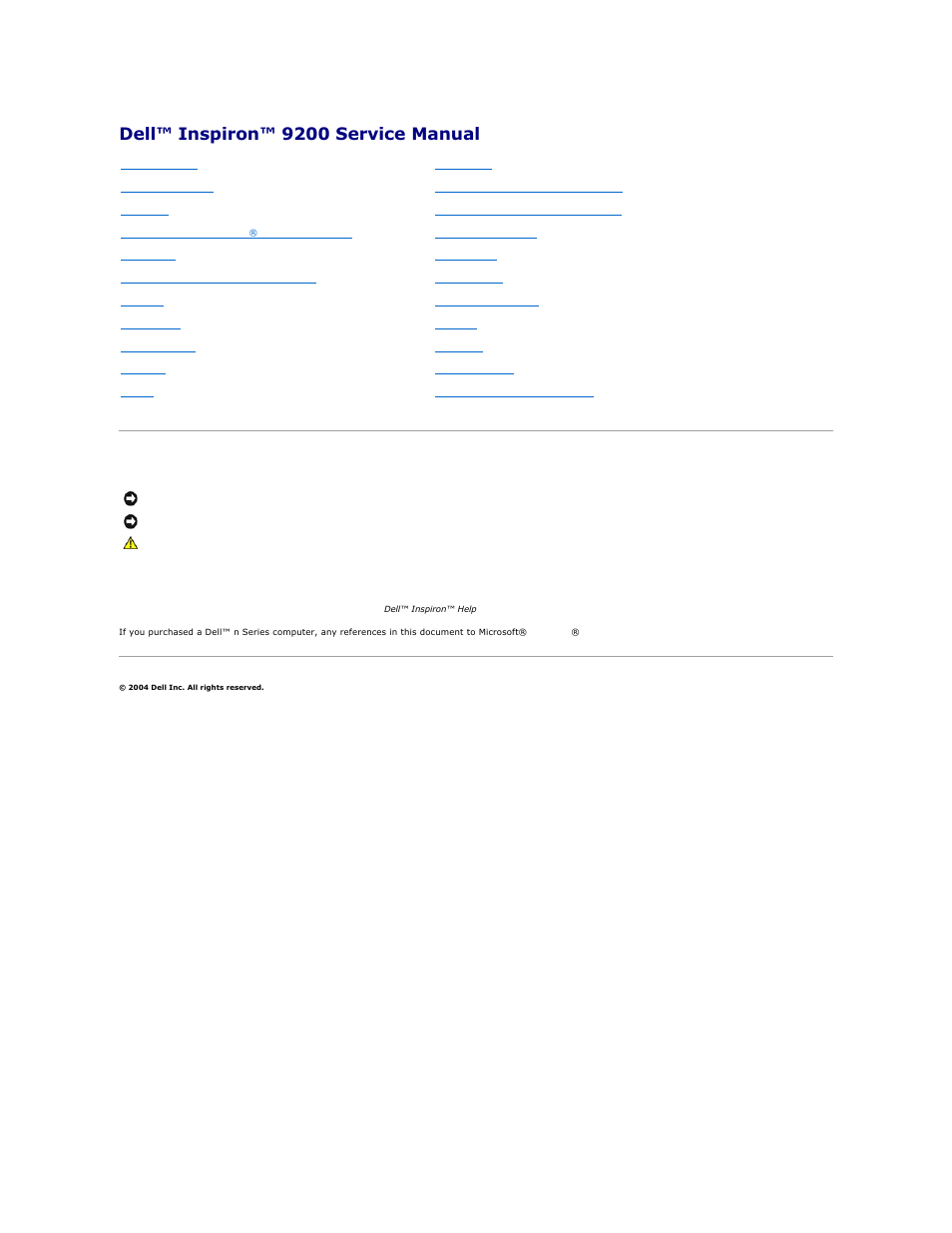 Dell Inspiron 9200 User Manual | 55 pages