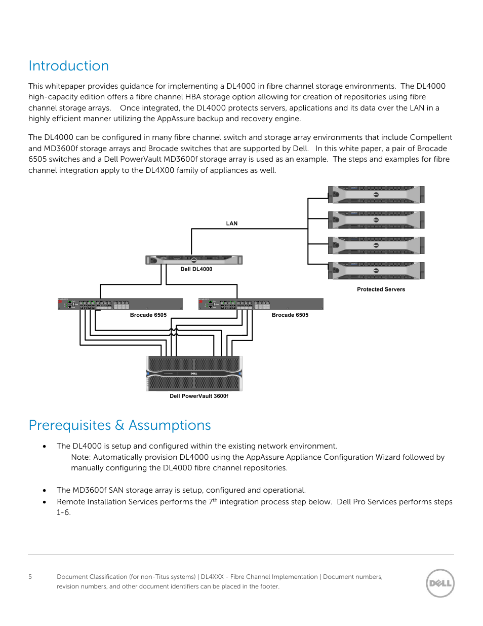 Introduction, Prerequisites & assumptions | Dell DL4000 User Manual | Page 5 / 19