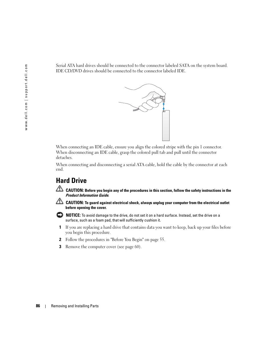 Hard drive | Dell Dimension 9100 User Manual | Page 86 / 140