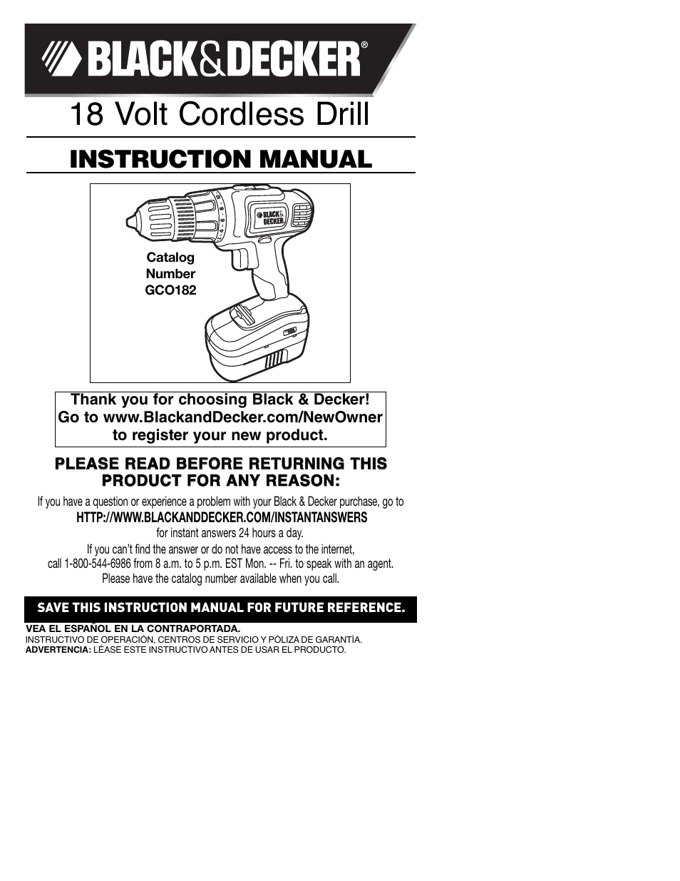 Black & Decker GCO182 User Manual | 36 pages