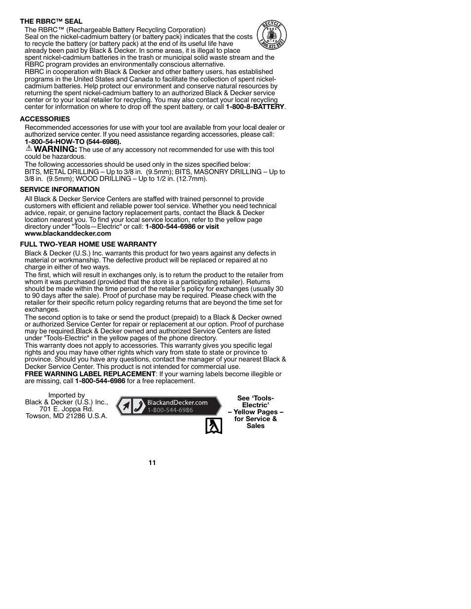 Black & Decker GCO182 User Manual | Page 11 / 36