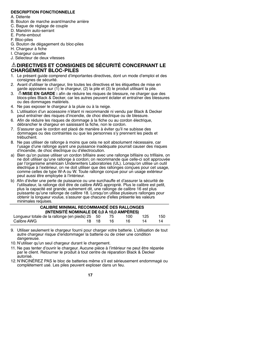 Black & Decker GCO182 User Manual | Page 17 / 36