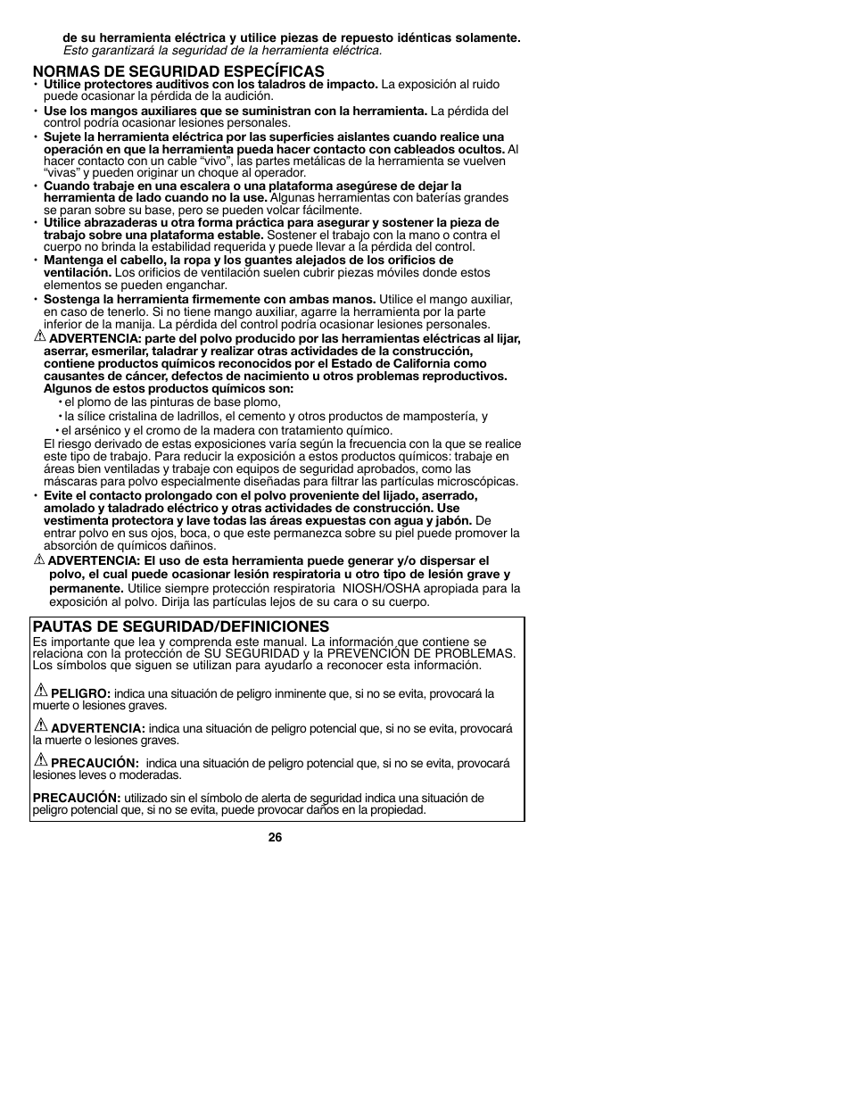 Black & Decker GCO182 User Manual | Page 26 / 36