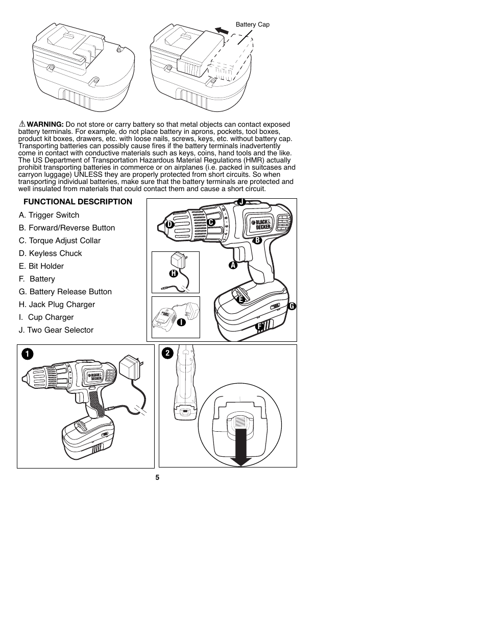 Black & Decker GCO182 User Manual | Page 5 / 36