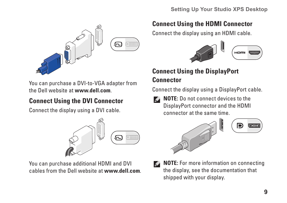 Dell Studio XPS 435T / 9000 (Early 2009) User Manual | Page 11 / 70