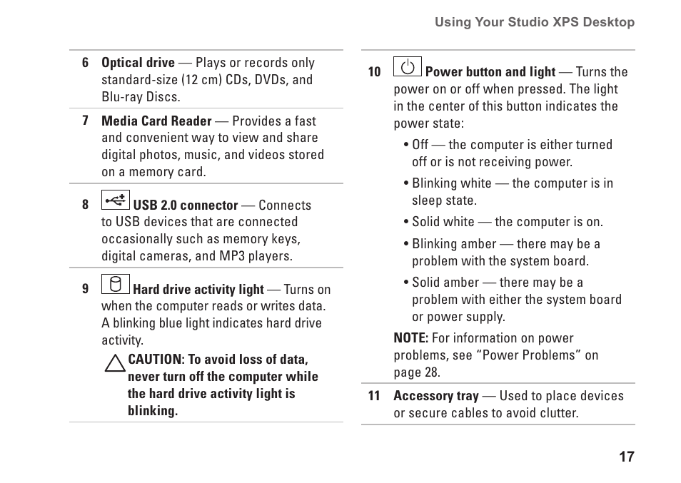 Dell Studio XPS 435T / 9000 (Early 2009) User Manual | Page 19 / 70