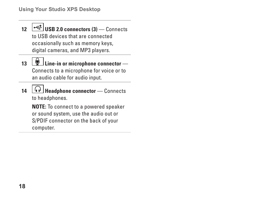 Dell Studio XPS 435T / 9000 (Early 2009) User Manual | Page 20 / 70