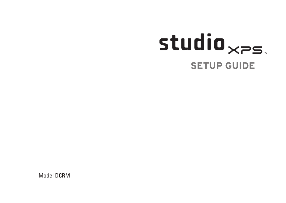 Setup guide | Dell Studio XPS 435T / 9000 (Early 2009) User Manual | Page 3 / 70