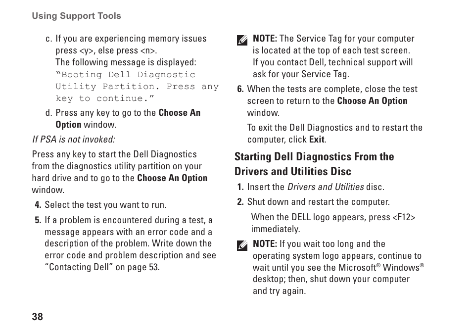 Dell Studio XPS 435T / 9000 (Early 2009) User Manual | Page 40 / 70