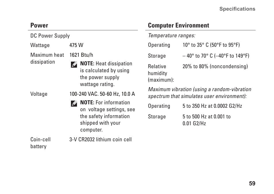 Dell Studio XPS 435T / 9000 (Early 2009) User Manual | Page 61 / 70