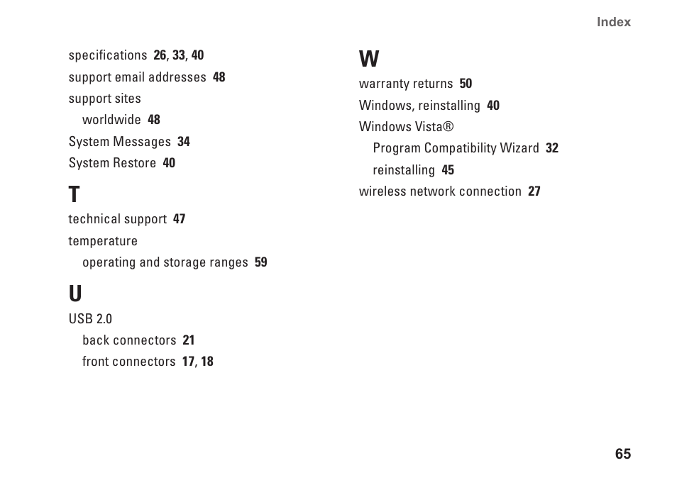 Dell Studio XPS 435T / 9000 (Early 2009) User Manual | Page 67 / 70