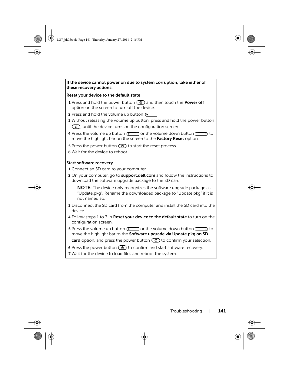 Dell Mobile Streak 7 User Manual | Page 141 / 145