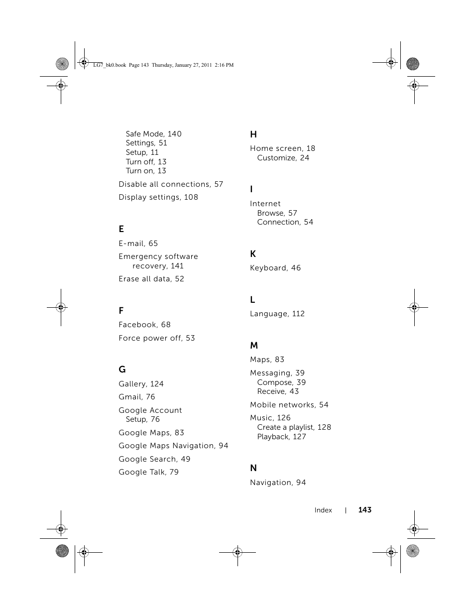 Dell Mobile Streak 7 User Manual | Page 143 / 145