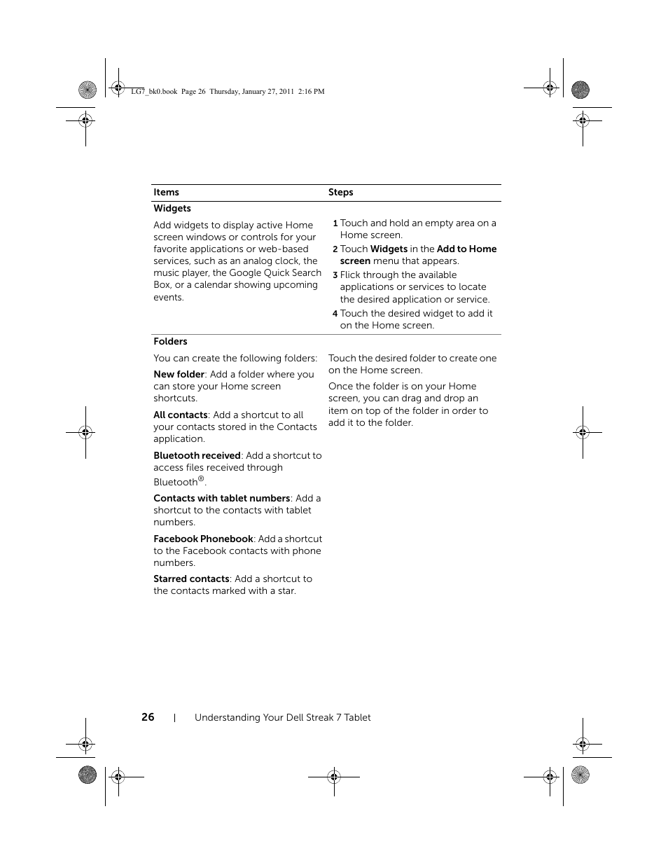 Dell Mobile Streak 7 User Manual | Page 26 / 145