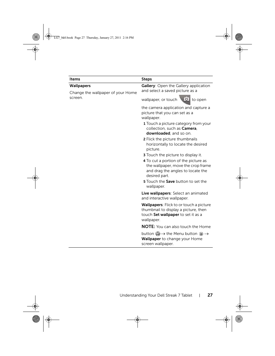 Dell Mobile Streak 7 User Manual | Page 27 / 145