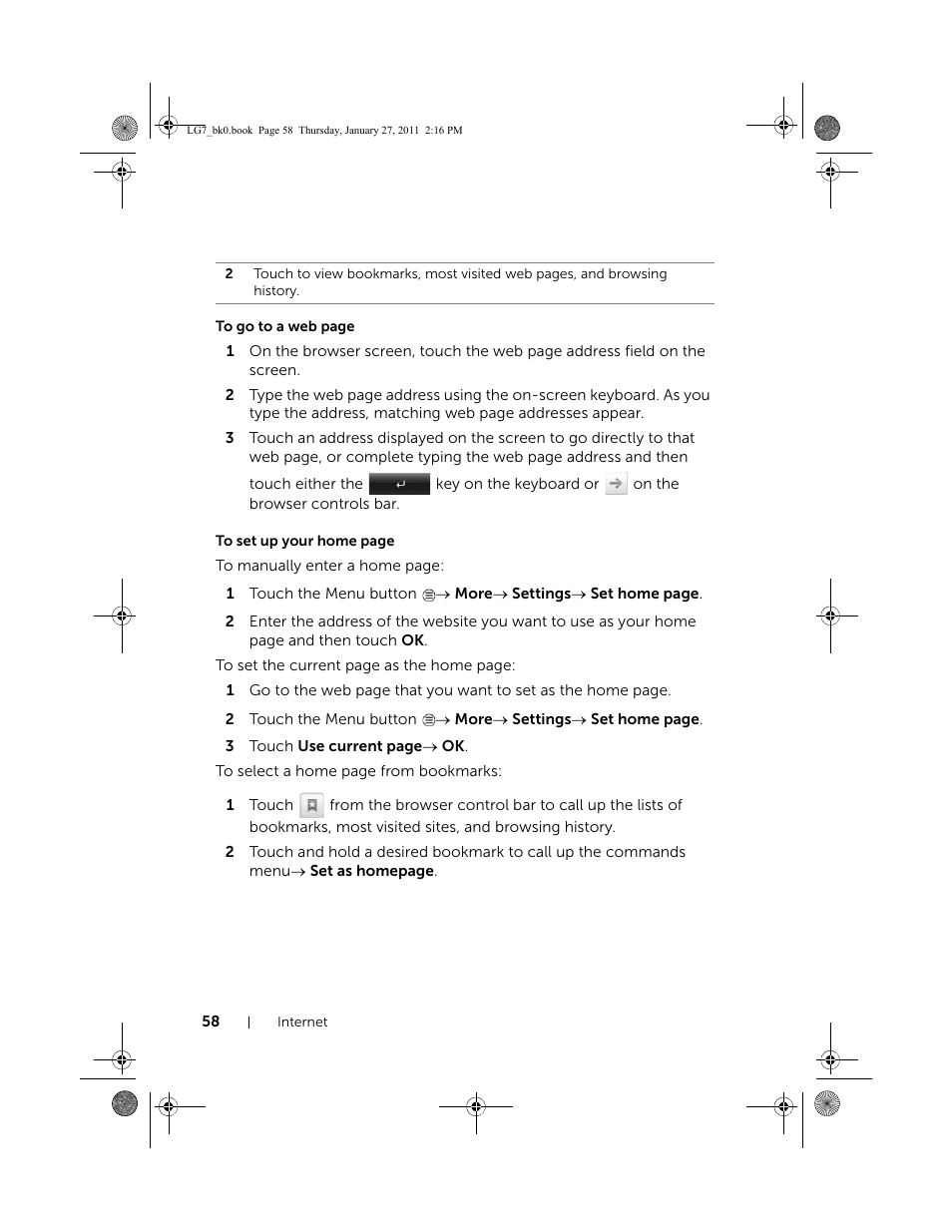 Dell Mobile Streak 7 User Manual | Page 58 / 145