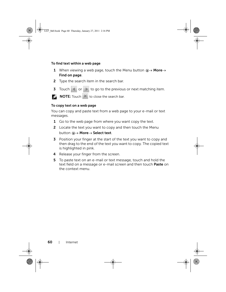 Dell Mobile Streak 7 User Manual | Page 60 / 145