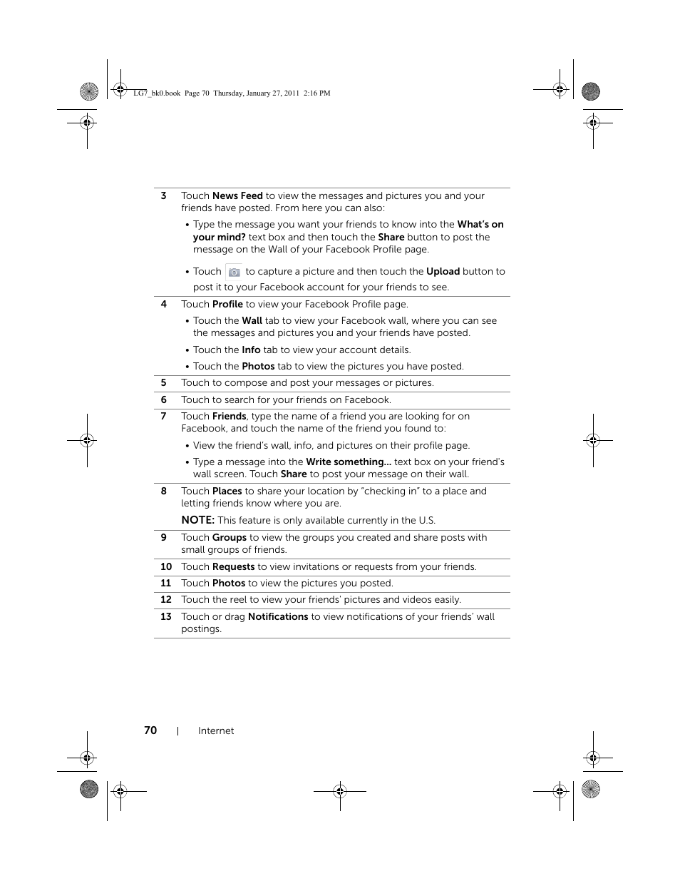 Dell Mobile Streak 7 User Manual | Page 70 / 145
