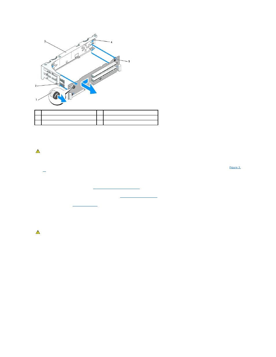 Remove the central riser board. see, Removing the central riser board, Installing the left riser board | Dell PowerVault DP500 User Manual | Page 51 / 86