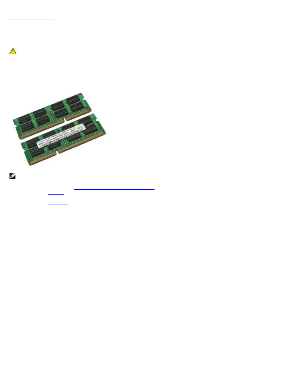 Internal memory | Dell Precision M6500 (Late 2009) User Manual | Page 117 / 118