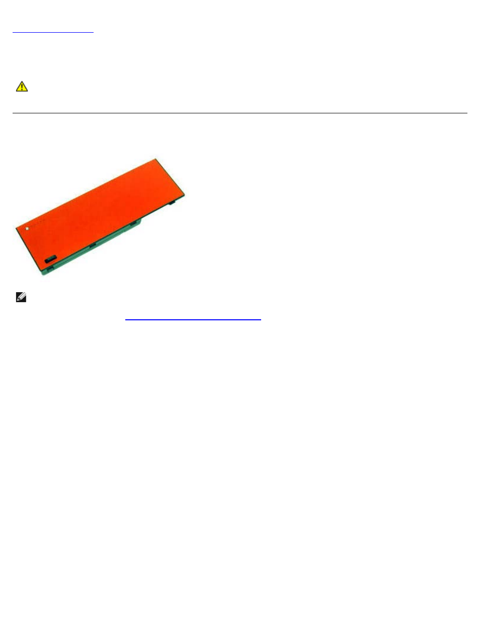 Battery, Removing the battery | Dell Precision M6500 (Late 2009) User Manual | Page 25 / 118