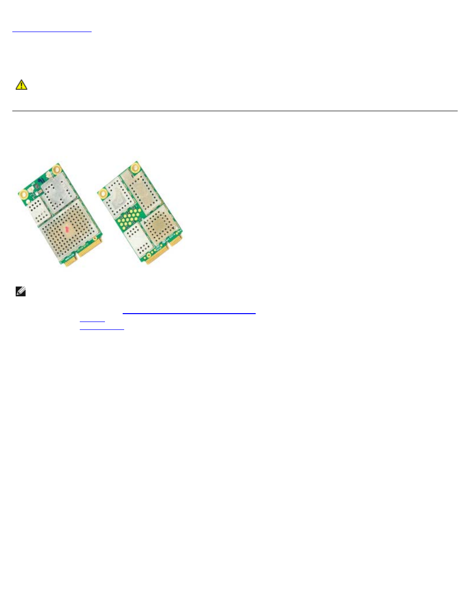 Wireless wide area network (wwan) card, Removing the wwan card | Dell Precision M6500 (Late 2009) User Manual | Page 47 / 118