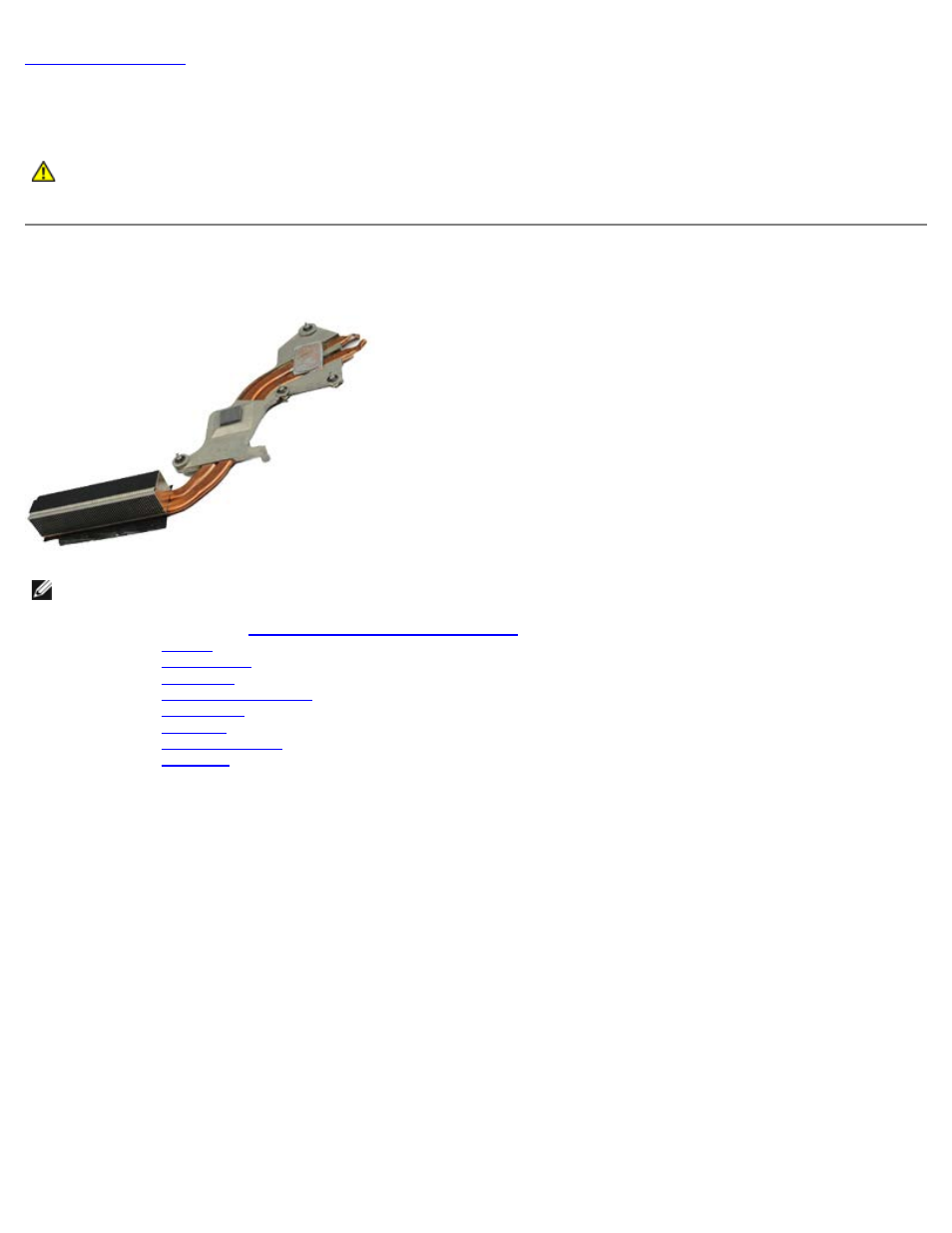 Heat sink, Removing the heat sink | Dell Precision M6500 (Late 2009) User Manual | Page 61 / 118