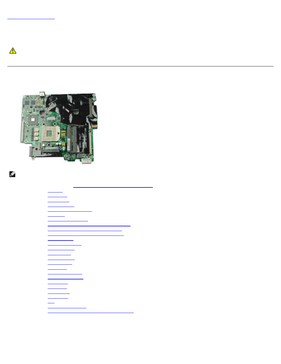 System board, Removing the system board | Dell Precision M6500 (Late 2009) User Manual | Page 65 / 118