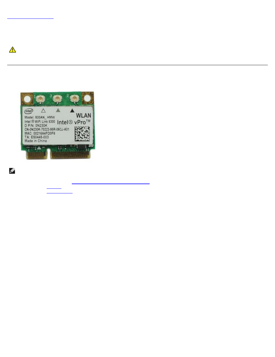 Wireless local area network (wlan) card, Wireless local area network (wlan), Removing the wlan card | Dell Precision M6500 (Late 2009) User Manual | Page 81 / 118