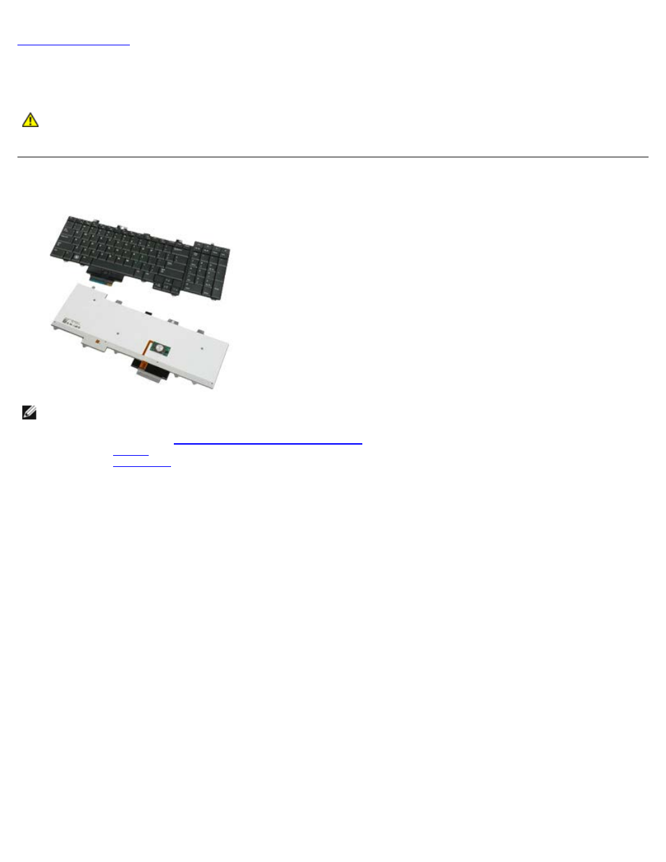 Keyboard, Removing the keyboard | Dell Precision M6500 (Late 2009) User Manual | Page 87 / 118