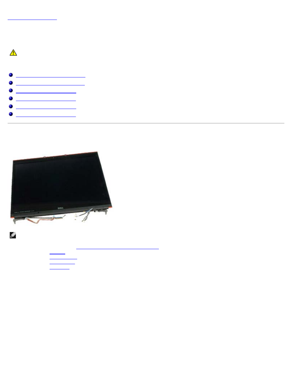 Display assembly, Removing the display assembly | Dell Precision M6500 (Late 2009) User Manual | Page 90 / 118