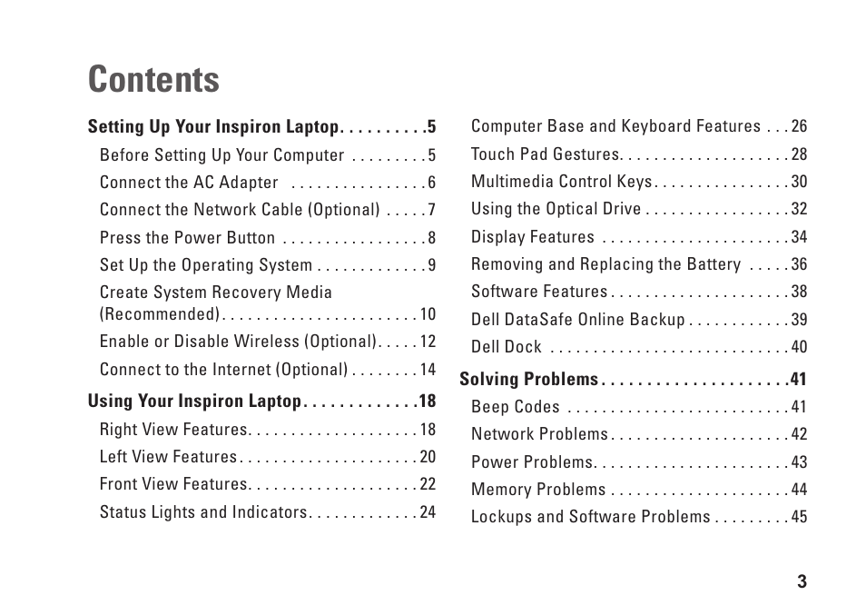 Dell Inspiron 14 (N4030, Mid 2010) User Manual | Page 5 / 92