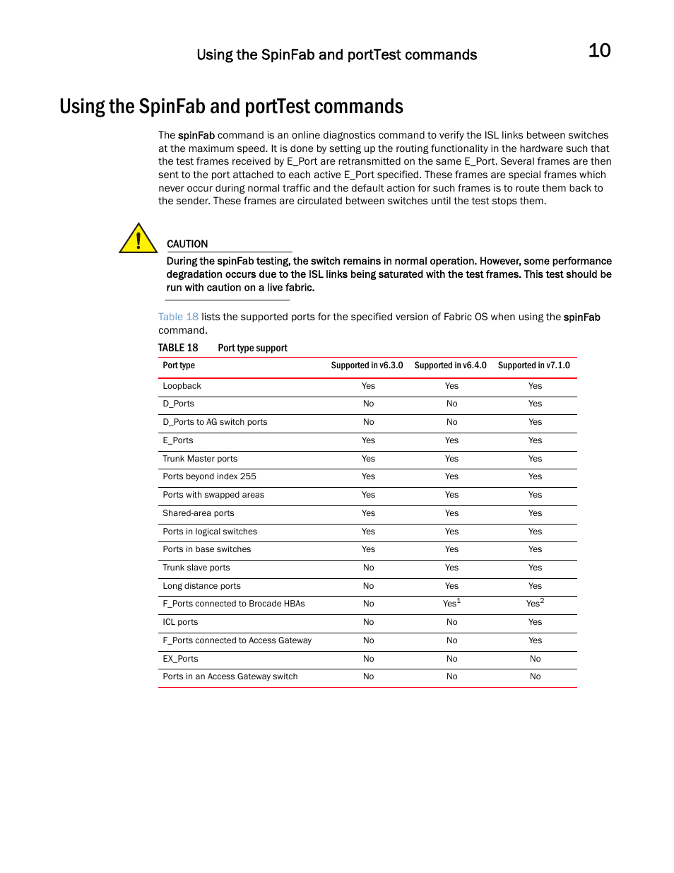 Using the spinfab and porttest commands | Dell POWEREDGE M1000E User Manual | Page 103 / 146