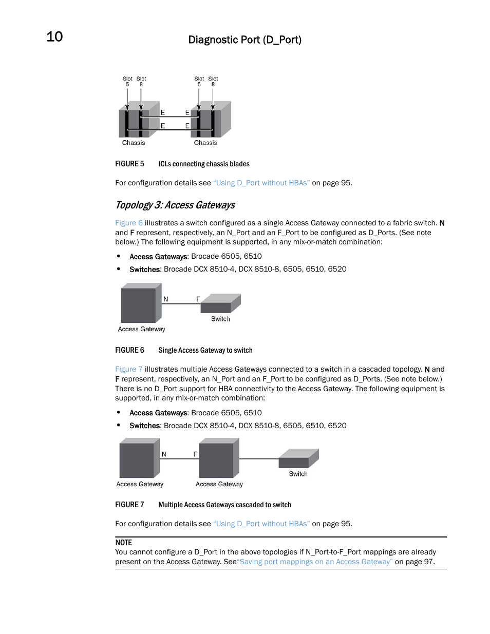 Topology 3: access gateways, Figure 5, Diagnostic port (d_port) | Dell POWEREDGE M1000E User Manual | Page 110 / 146