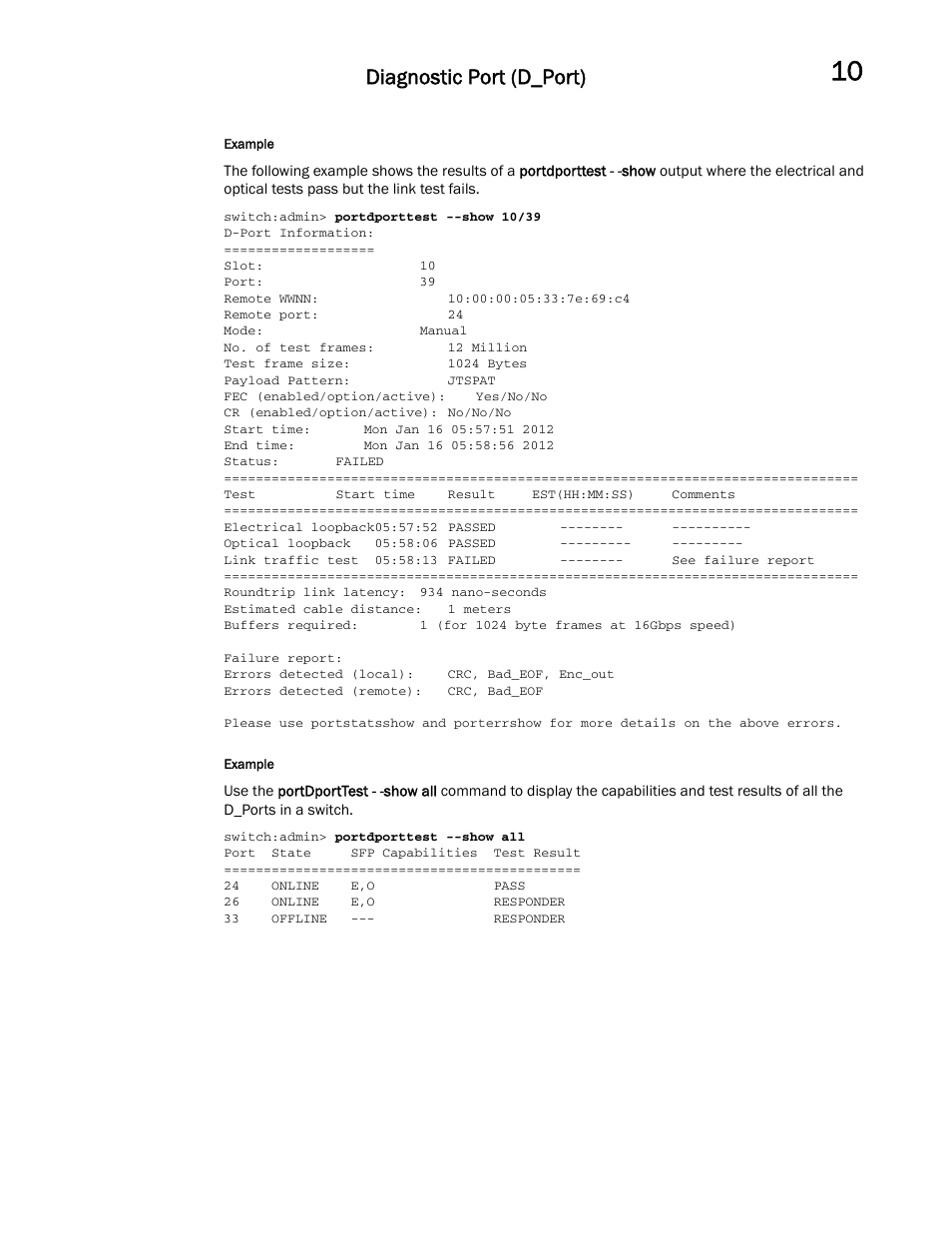 Diagnostic port (d_port) | Dell POWEREDGE M1000E User Manual | Page 119 / 146