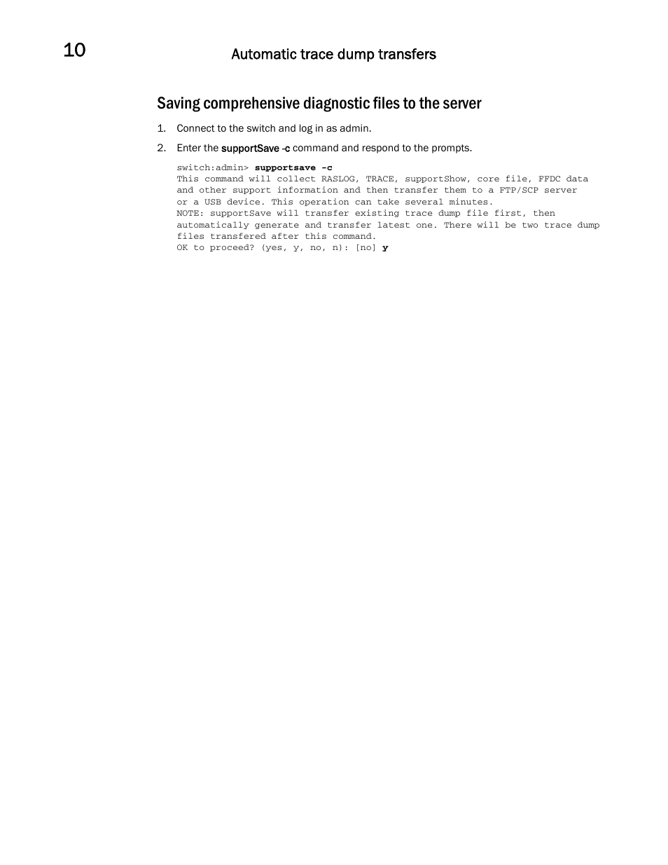 Automatic trace dump transfers | Dell POWEREDGE M1000E User Manual | Page 132 / 146