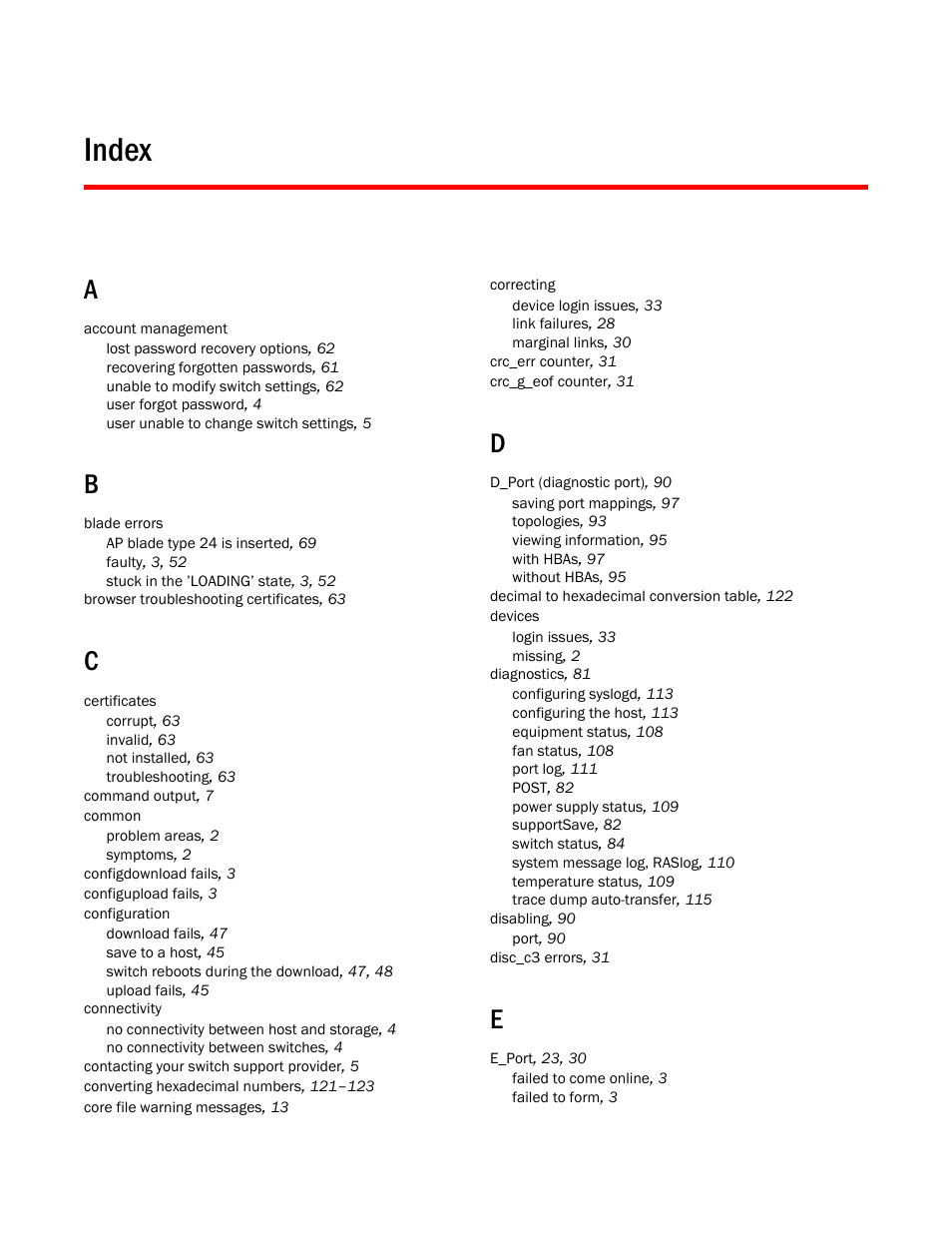 Index | Dell POWEREDGE M1000E User Manual | Page 141 / 146