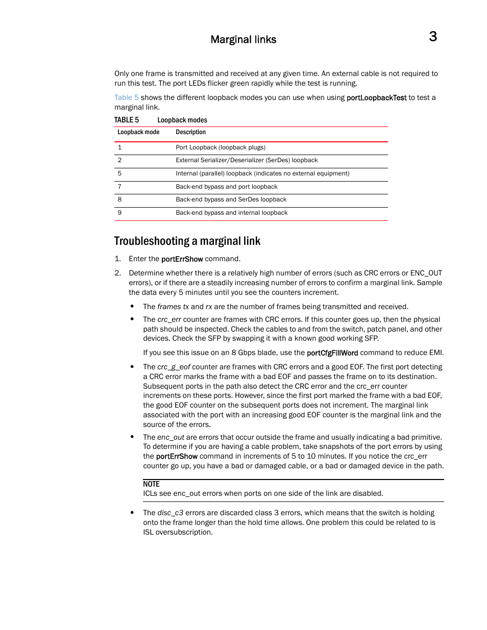 Troubleshooting a marginal link, Marginal links | Dell POWEREDGE M1000E User Manual | Page 47 / 146