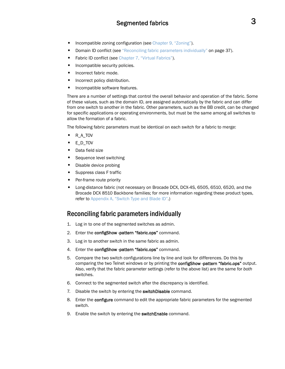 Reconciling fabric parameters individually, Segmented fabrics | Dell POWEREDGE M1000E User Manual | Page 53 / 146