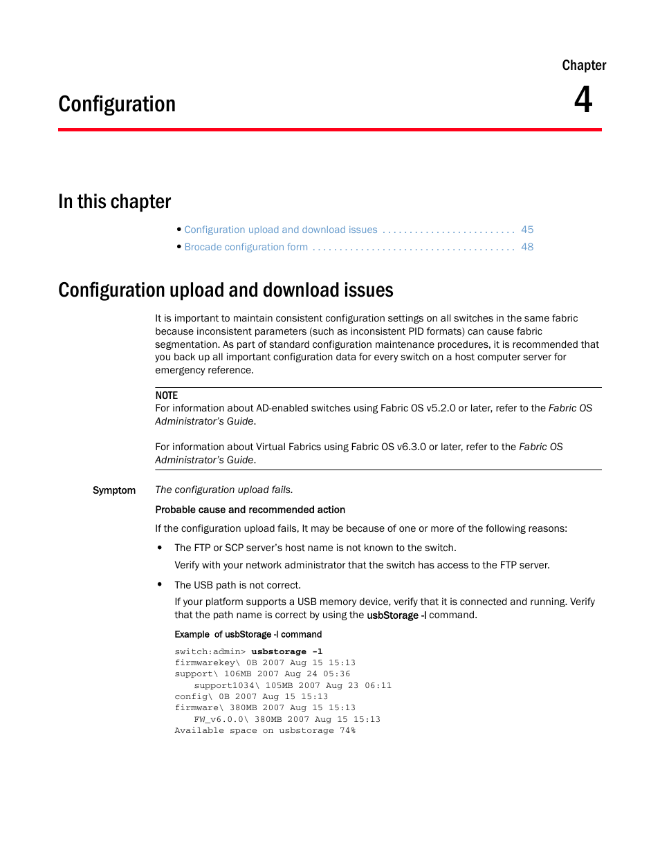 Configuration, Configuration upload and download issues, Chapter 4 | Chapter 4, “configuration | Dell POWEREDGE M1000E User Manual | Page 61 / 146