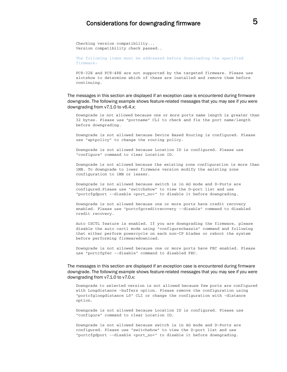 Considerations for downgrading firmware | Dell POWEREDGE M1000E User Manual | Page 73 / 146