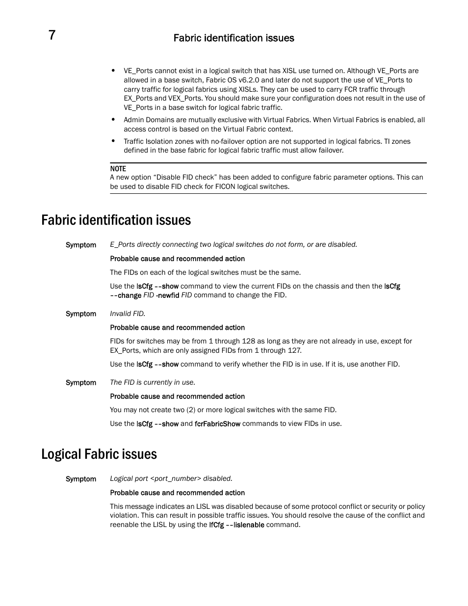 Fabric identification issues, Logical fabric issues | Dell POWEREDGE M1000E User Manual | Page 82 / 146